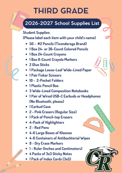 3rd Grade Supply List